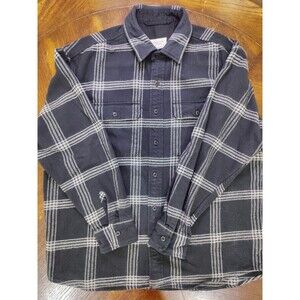 American Eagle Fireside Flannel Men’s Large Shirt Black/Gray/White